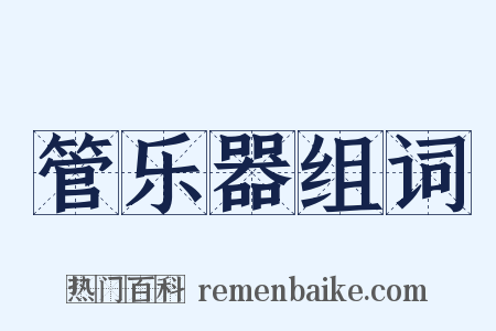 管乐器组词是什么意思的图片